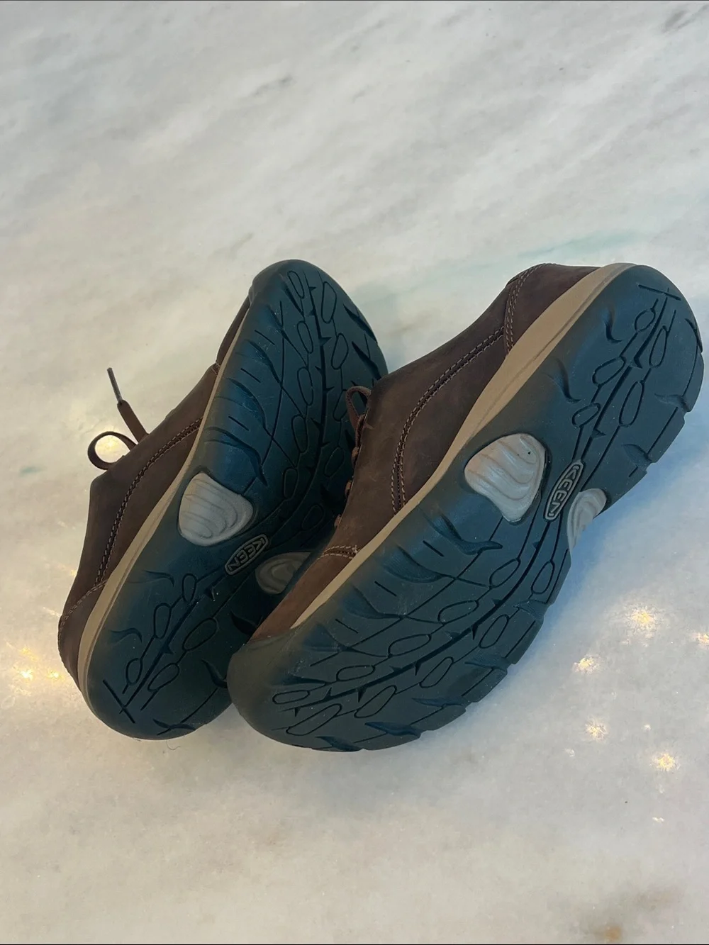 Keen Like New Women's Presidio II Brown Leather Lace-Up Sneakers Shoes Size 5.5